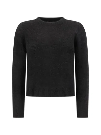Michael Kors Brushed Alpaca Blend Sweater In Black