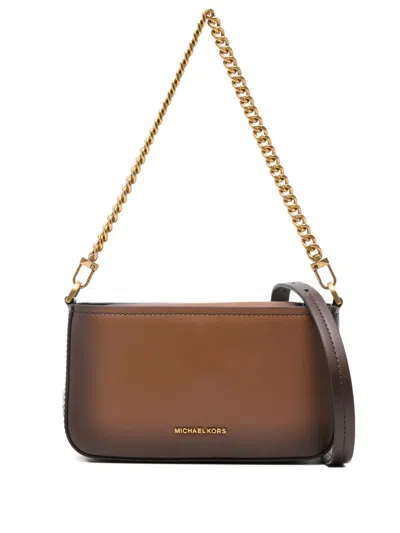 Michael Kors Bryant Chain-strap Leather Satchel In Brown