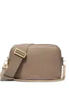 Michael Kors Bryant Medium Pebbled Leather Camera Crossbody Bag In Brown