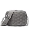 Michael Kors Bryant Double Zip Chain Camera Crossbody Bag In Gray