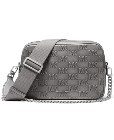 Michael Kors Bryant Double Zip Chain Camera Crossbody Bag In Gray