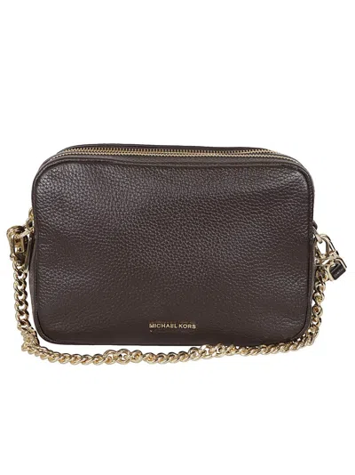 Michael Kors Bryant Hammered Leather Shoulder Bag In Brown