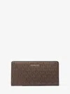 Michael Kors Bryant Large Signature Logo Snap-front Wallet In Brown