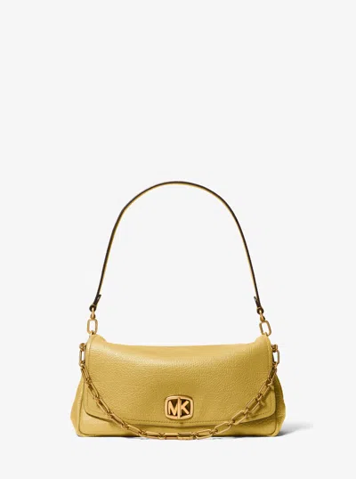 Michael Kors Bryant Large Textured Leather Convertible Shoulder Bag In Brown