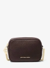 Michael Kors Bryant Leather Bag Charm In Brown