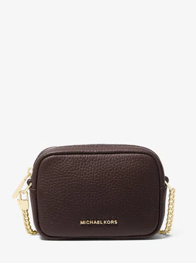 Michael Kors Bryant Leather Bag Charm In Gold