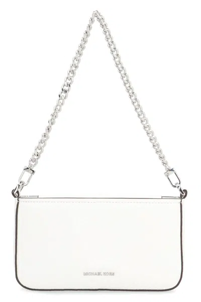 Michael Kors Bryant Leather Clutch In White