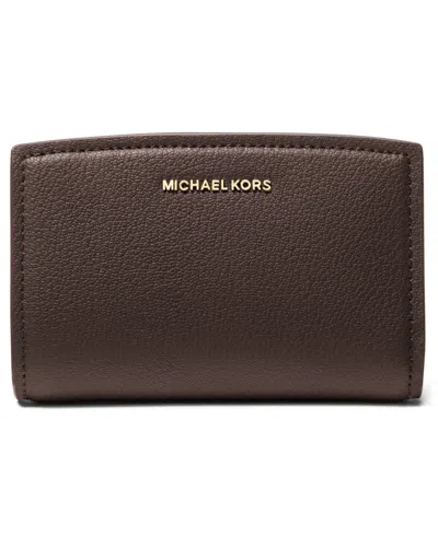 Michael Kors Bryant Leather Zip Around Wallet In Brown