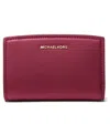 Michael Kors Bryant Leather Zip Around Wallet In Pink