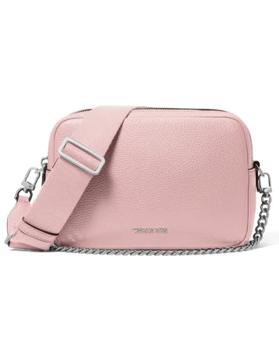 Michael Kors Bryant Medium Leather Double Zip Chain Camera Crossbody In Pink