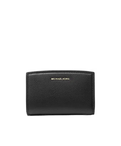Michael Kors Bryant Medium Pebbled Leather Wallet In Black