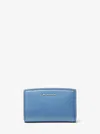 Michael Kors Bryant Medium Pebbled Leather Wallet In Blue