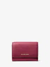 Michael Kors Bryant Medium Pebbled Leather Wallet In Red