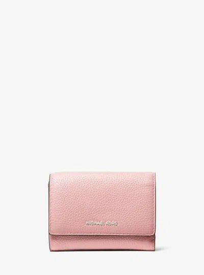 Michael Kors Bryant Medium Pebbled Leather Wallet In Pink