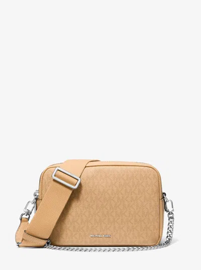Michael Kors Bryant Medium Signature Logo Camera Crossbody Bag In Brown