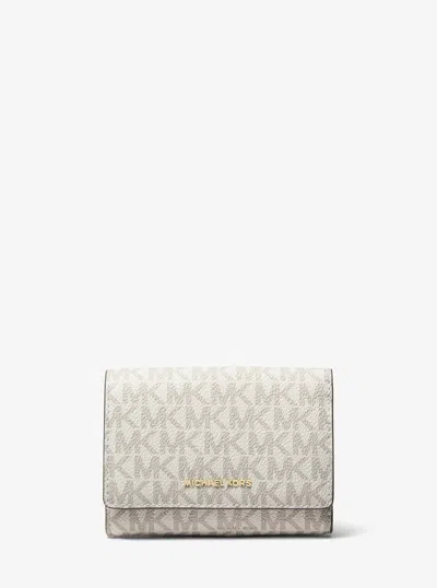 Michael Kors Bryant Medium Signature Logo Wallet In Brown