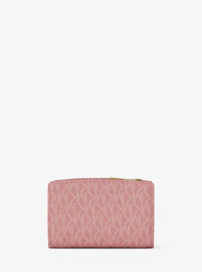 Michael Kors Bryant Medium Signature Logo Wallet In Pink