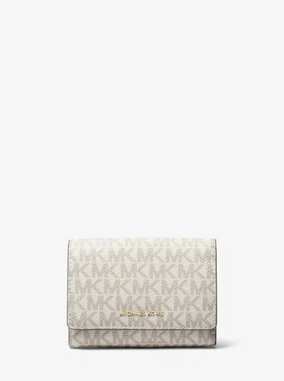 Michael Kors Bryant Medium Signature Logo Wallet In White