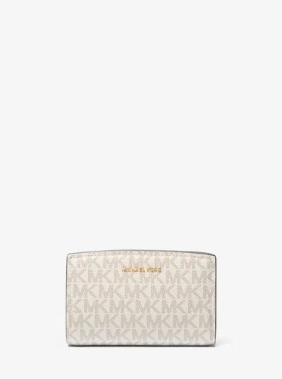 Michael Kors Bryant Medium Signature Logo Wallet In White