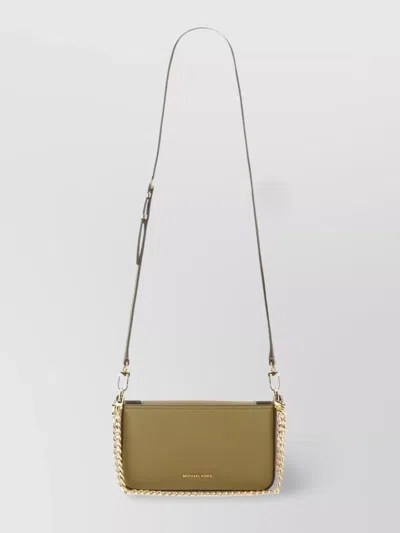 Michael Kors "bryant" Rectangular Clutch Bag With Adjustable Chain Strap