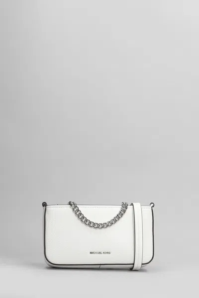 Michael Kors Bryant Shoulder Bag In White Leather