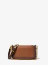 Michael Kors Bryant Small Burnished Leather Convertible Pochette In Multi
