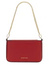 Michael Kors Bryant Small Convertible Clutch Bag In Red