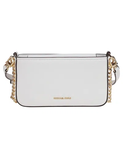 Michael Kors Bryant Small Convertible Crossbody Pouchette Bag In Optic White