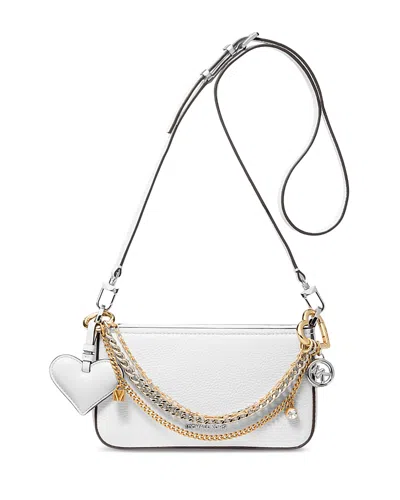 Michael Kors Bryant Small Convertible Crossbody Pouchette In White