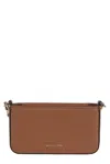 Michael Kors Bryant Small Pebbled Convertible Pouch In Luggage