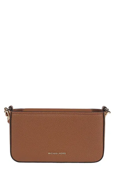 Michael Kors Bryant Small Pebbled Convertible Pouch In Brown