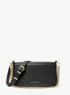 Michael Kors Bryant Small Pebbled Leather Convertible Pochette In Black