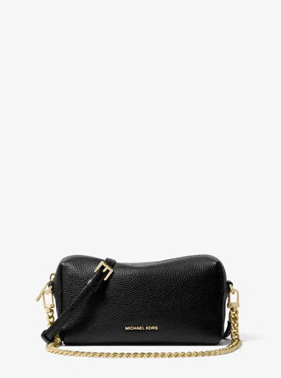 Michael Kors Bryant Small Pebbled Leather Crossbody Bag In Neutral