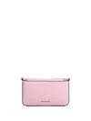 Michael Kors Bryant Small Pochette In Pebbled Leather In Smokey Rose