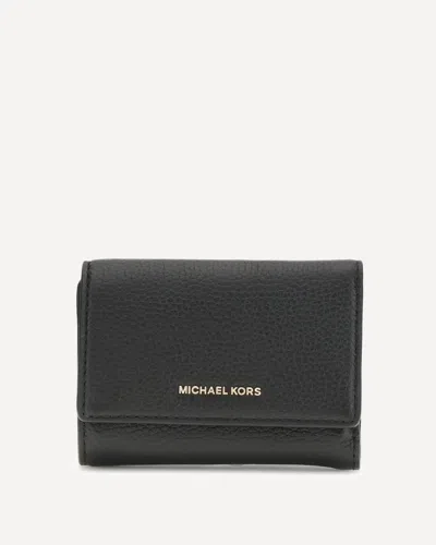 Michael Kors Bryant Medium Pebbled Leather Wallet In Black