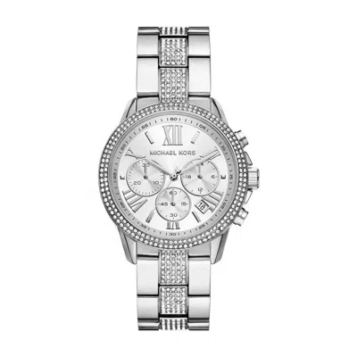Michael Kors Brynn Chronograph Stainless Steel Ladies Watch In Gray