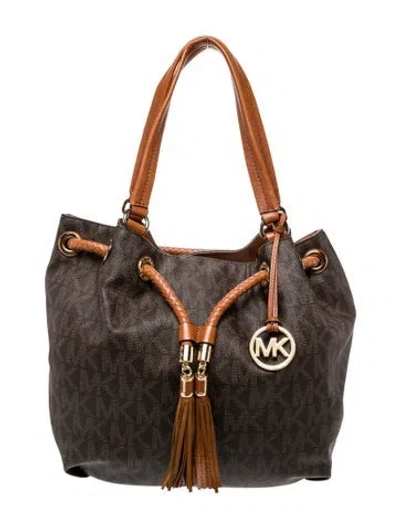 Pre-owned Michael Kors Bucket Bag In Brown