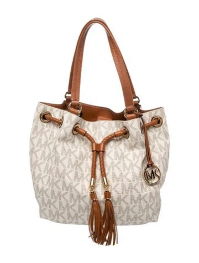 Pre-owned Michael Kors Bucket Bag In Neutral