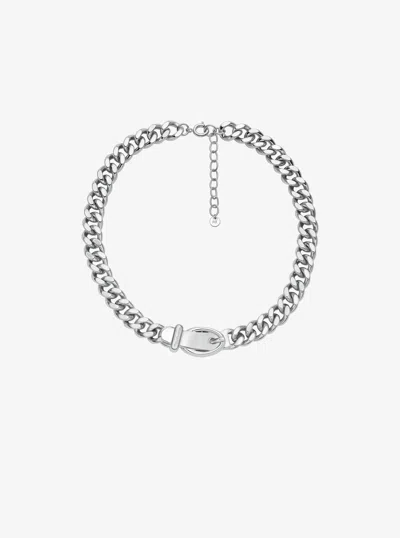 Michael Kors Buckle Chain-link Necklace In Pattern