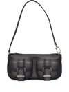 Michael Kors Buckle-pocket Shoulder Bag In Black