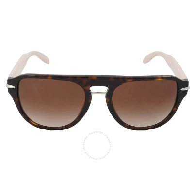 Michael Kors Burbank Brown Gradient Pilot Men's Sunglasses Mk2166 300713 56 In Brown / Dark / Tortoise