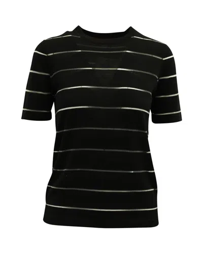 Michael Kors Burberry See Through Knit Top In Black Wool