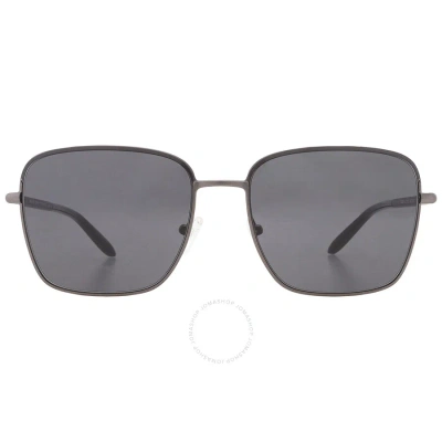 Michael Kors Burlington Grey Square Men's Sunglasses Mk1123 100287 57 In Grey / Gun Metal / Gunmetal