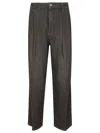 Michael Kors Button Detailed Straight Leg Jeans In Antracite