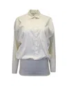 Michael Kors Button Down Shirt In White Cotton In White