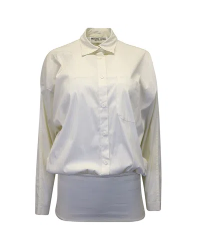 Michael Kors Button Down Shirt In White Cotton