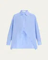 Michael Kors Button Down Taffeta Shirt In Ice