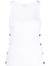 Michael Kors Ribbed Knit Tank Top In White