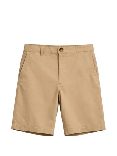 Michael Kors Button Shorts In Brown