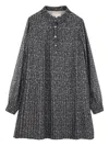 Michael Kors Button-up Pleated Dress In Black